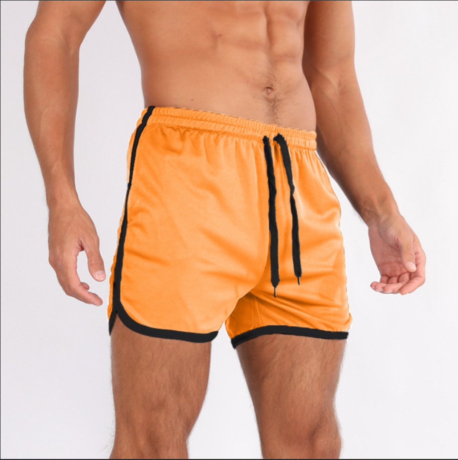 Pantalones cortos deportivos de verano para hombre, pantalones cortos ultrafinos informales para playa, de secado rápido, holgados, transpirables, para culturismo
