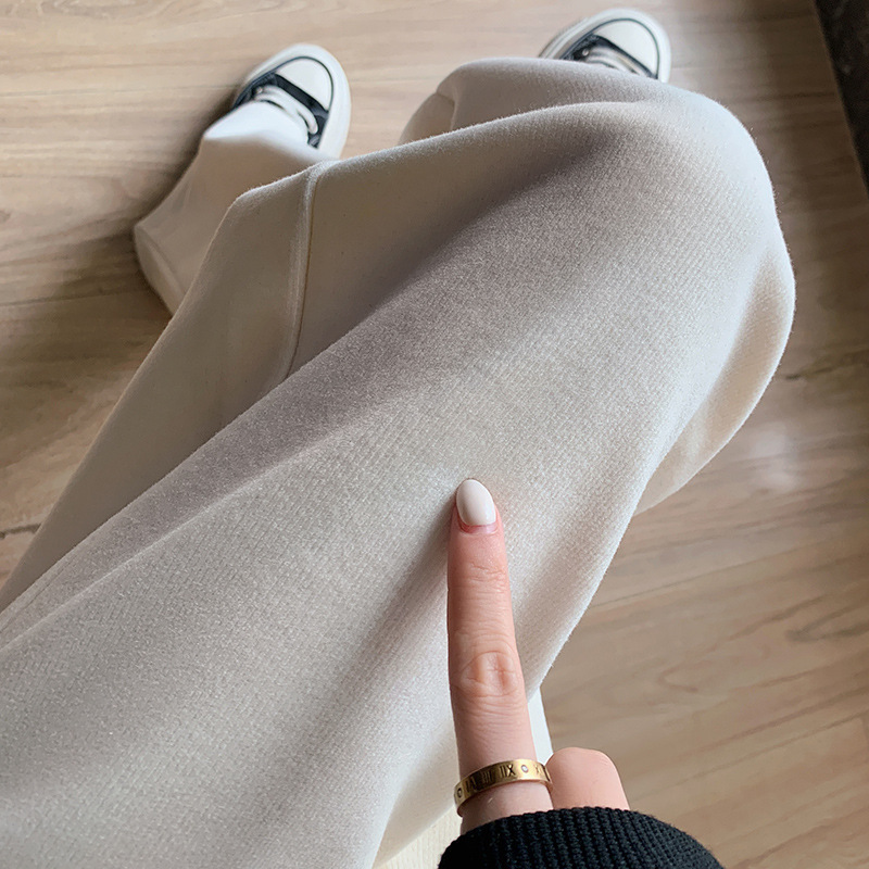 Real Shot of Wide-Leg Pants for Pregnant Women, Spring and Autumn Outerwear, Straight-Leg Casual Long Pants, 2025 New Autumn Maternity Wear, Winter Wear