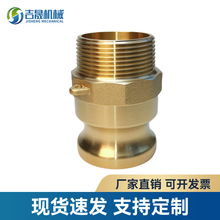 黄铜快速接头F型 凸轮锁紧扳把式外螺纹阳端公接头船用软管接头