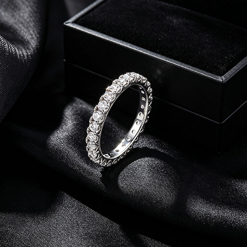 Anillo de Cobre con Gemas Artificiales Galvanizado para Mujer