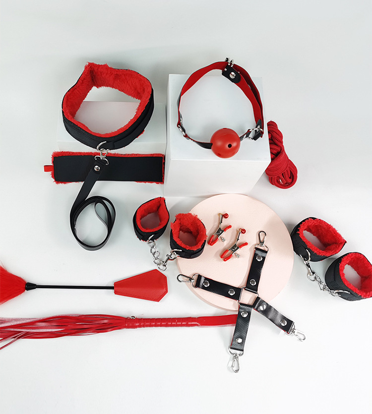 Jiuai SM Mood Set 10-Piece Bonding Kit with Handcuffs and Nipple Clamps — detail image 31