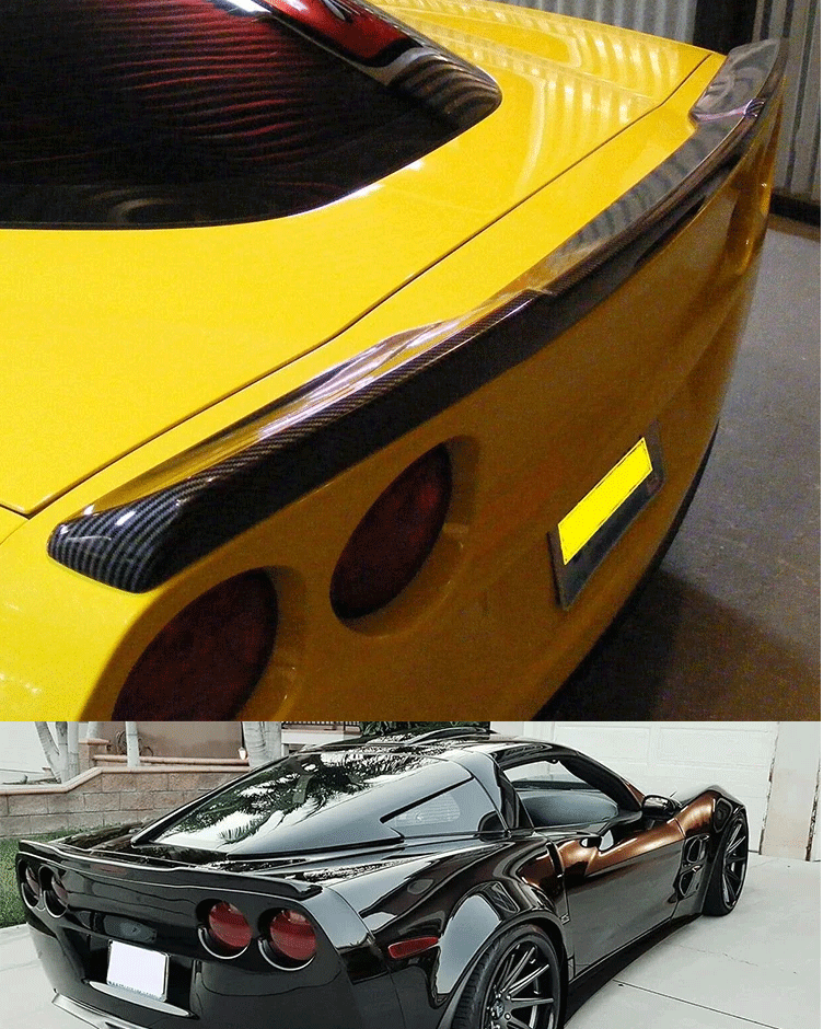 Suitable for 2005-2013 Corvette C6 rear spoiler non-perforated decorative fixed wing