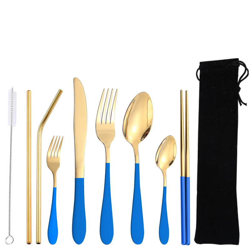 블루 골드 [9 장] 검정 가방