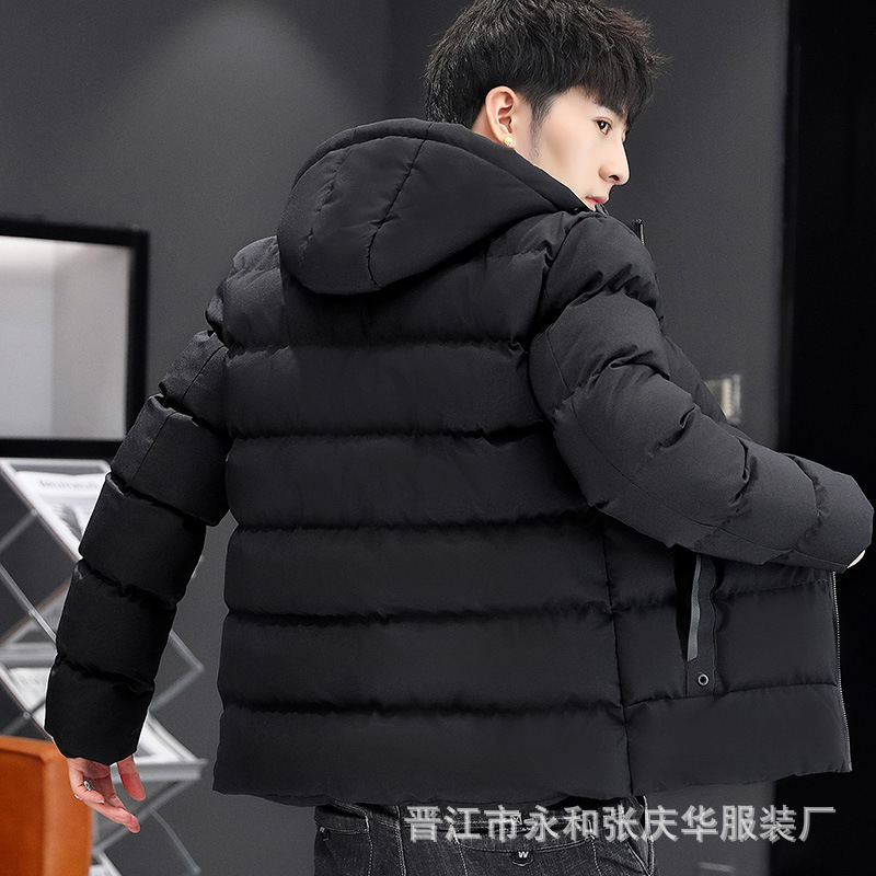 Abajo abrigo de algodón acolchado para hombres 2023 Invierno Nuevo estilo coreano con capucha Invierno de moda engrosada abrigo de algodón acolchado a prueba de frío para hombres al por mayor transfronterizo