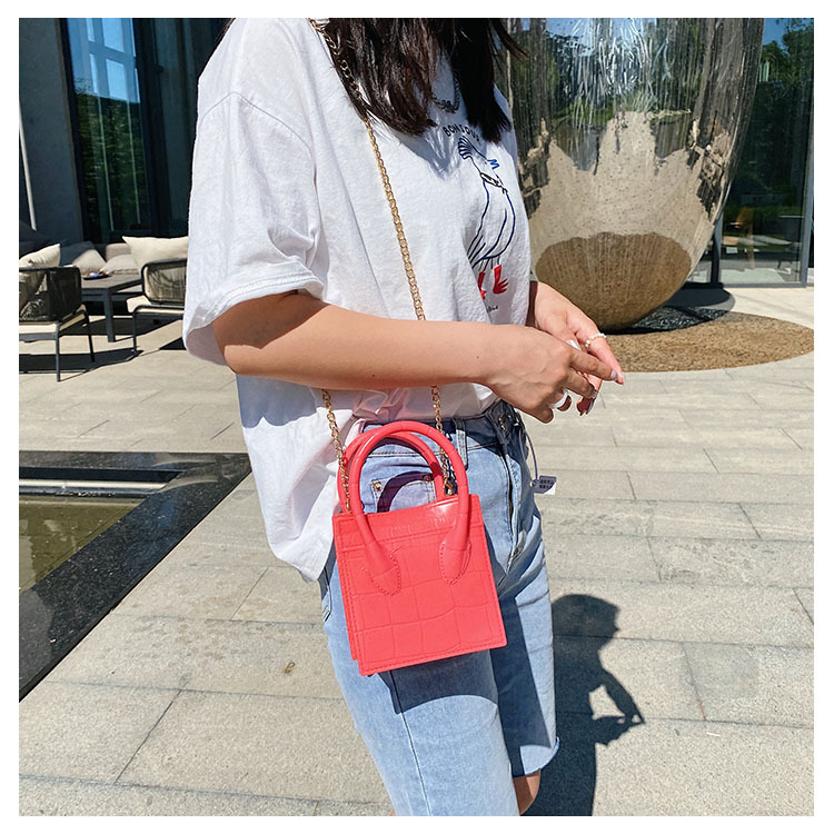 2025 Cross-border new popular smiling face bag, small square bag, fashionable and versatile chain hand bag, shoulder and crossbody jelly women's bag undefined