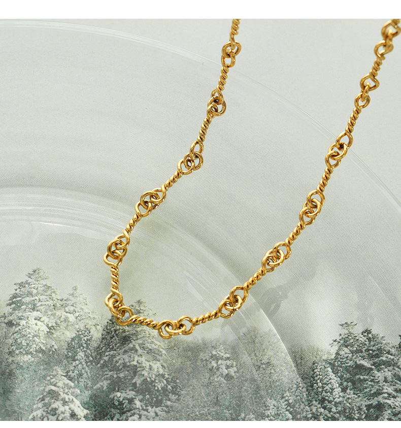 Fashion Geometric Titanium Steel Bracelets Necklace