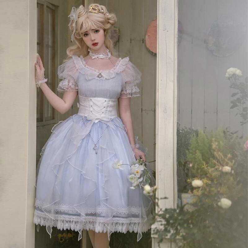 2026 Original Mermaid Tears Lolita Japanese-Style Op Lolita Dress with a Sweet and Elegant Style for Women 6375