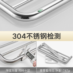 304 stainless steel hotel bathroom towel rack bathroom storage rack double bath towel rack bathroom hardware hooks
