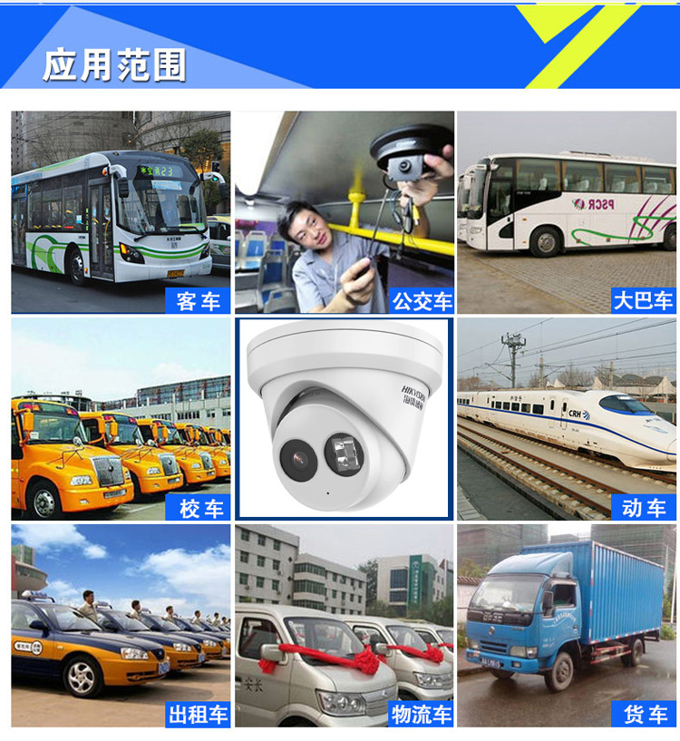 Hik mobile NVR fixed disk video recorder 720P / 1080P / 2 megapixel surveillance network camera car