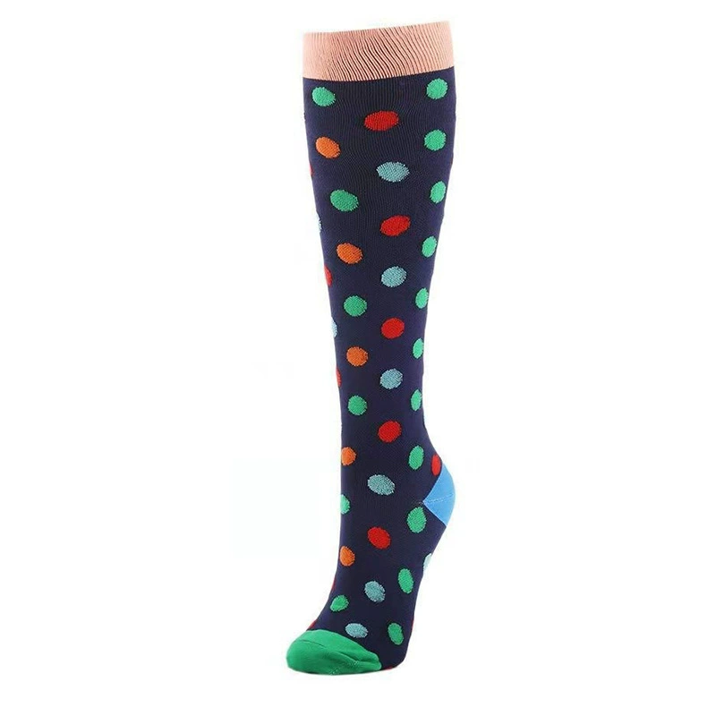 Compression Running Socks, Unisex Jacquard Knee-High Socks, Multiple Patterns, S/M & L/XL