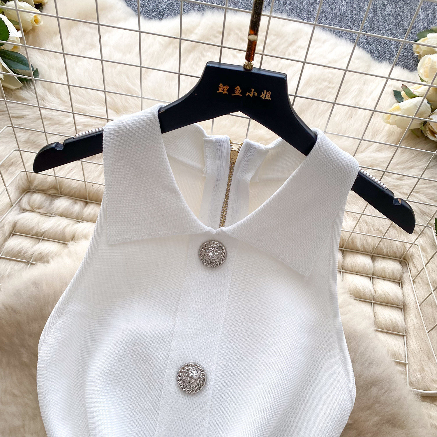2026 Spring New Style Vest Knit Dress, Sleeveless, Waist Cinching, A Line Skirt, Suitable For Petite Figures, Perfect As An Inner Layer Dress_ecoleips.com