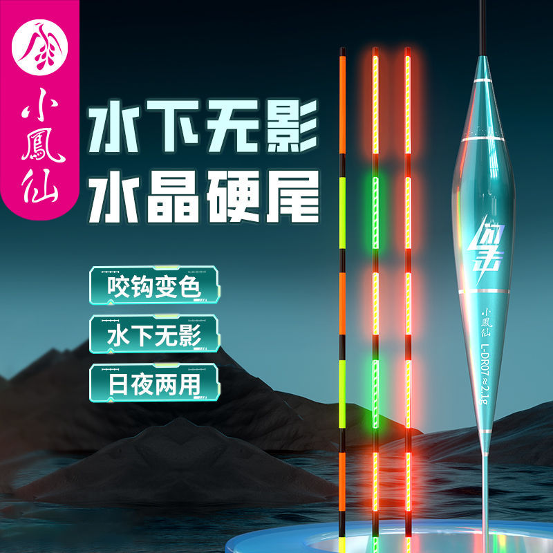 Nocturno flotante gancho de mordida decoloración llamativa alta sensibilidad bajo el agua sin sombra día y noche doble propósito de pesca de captura flotante fábrica de comercio electrónico