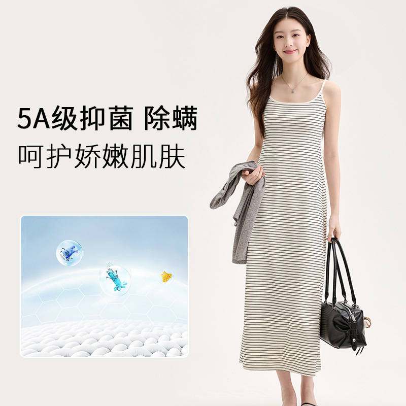 Summer dress, camisole dress, Lyocell air cup camisole long dress, Tencel blend cool-feel dress, women's summer long dress