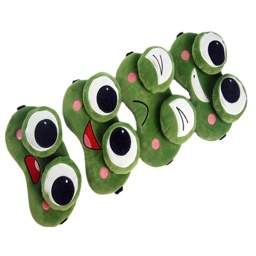 Sam jewelry genuine plush embroidered frog big eye eye mask light-blocking breathable sleep eye mask Japanese button eye mask