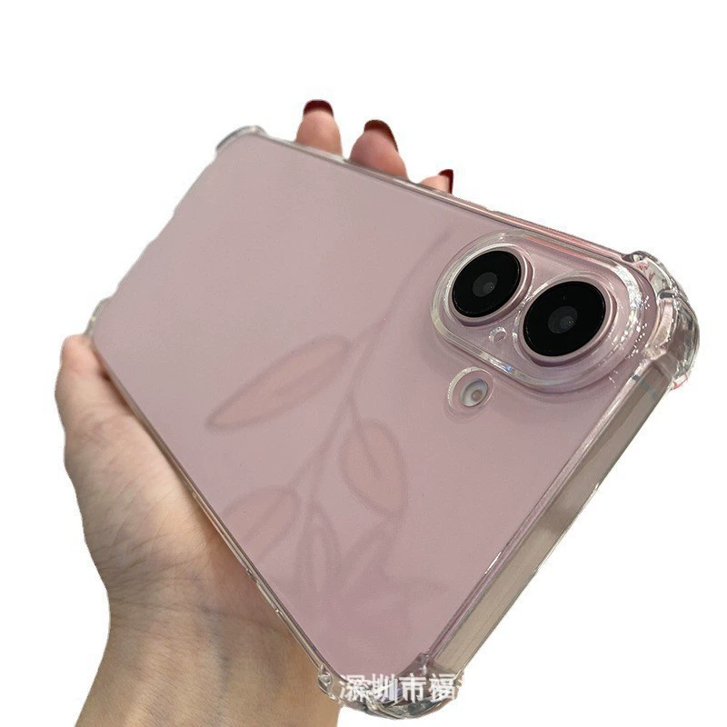 Apple, совместимый чехол для iPhone 17, чехол для телефона iPhone 16, прозрачный защитный чехол, воздушный карман, защита от падения, 13/12