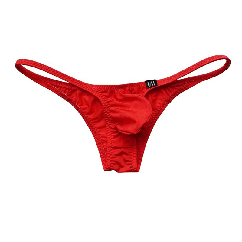 [Factory] Wholesale Fashionable and Sexy Men's Briefs, Ultra-Low Waist Pure Color Printed Underwear 3027