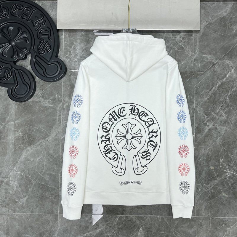 Chrome Heart Hoodie 克罗伈十字架连帽卫衣跨境宽松男女拉链帽衫|undefined