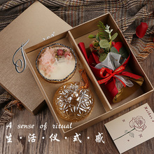 新款永生花香薰蜡烛花艺礼盒ins简约高级感教师母亲节生日礼物