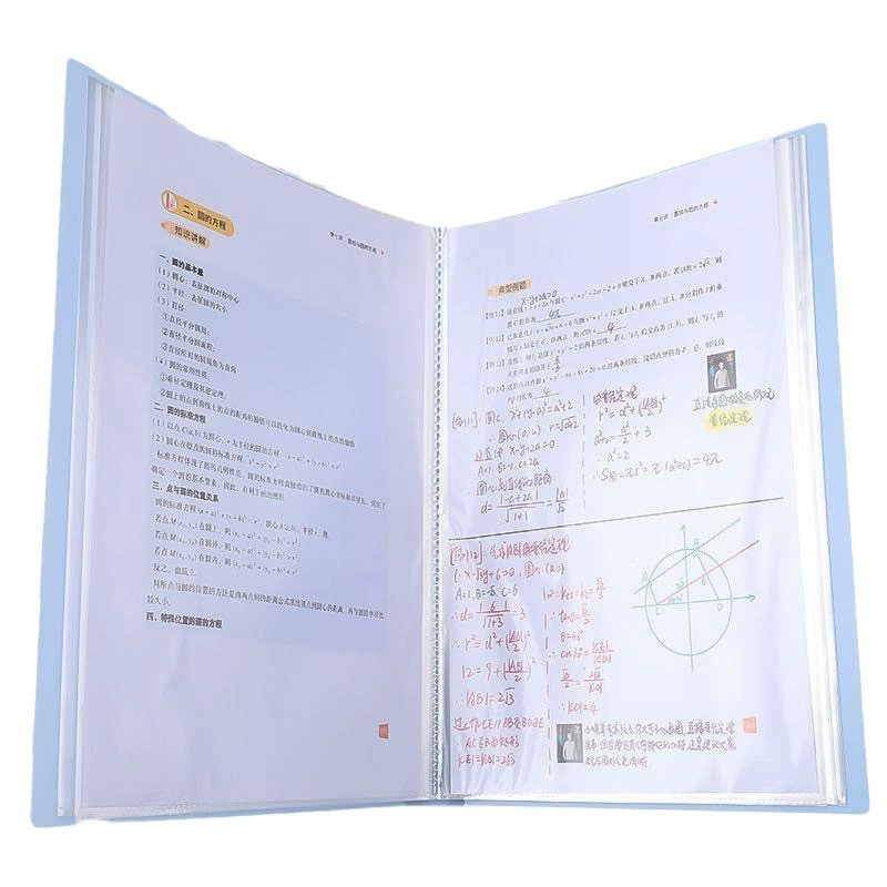 A4 Transparent Display Book, Thickened Multi-Layer Document Folder, 20–100 Pockets, Morandi Colors