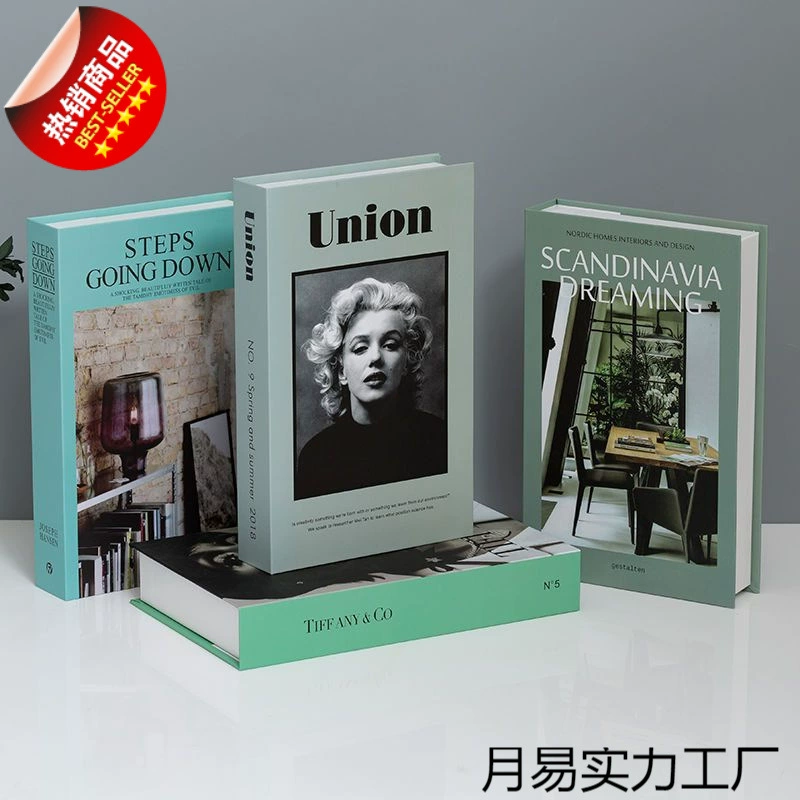 Поддельные книжные орнаменты можно открыть декоративный ящик для книг учебная комната реквизиты книг ящик для книг модель творческая Анжин