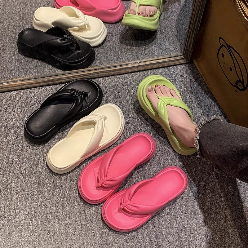 EVA шлепанцы женские толстые ножки холодные тапочки летом