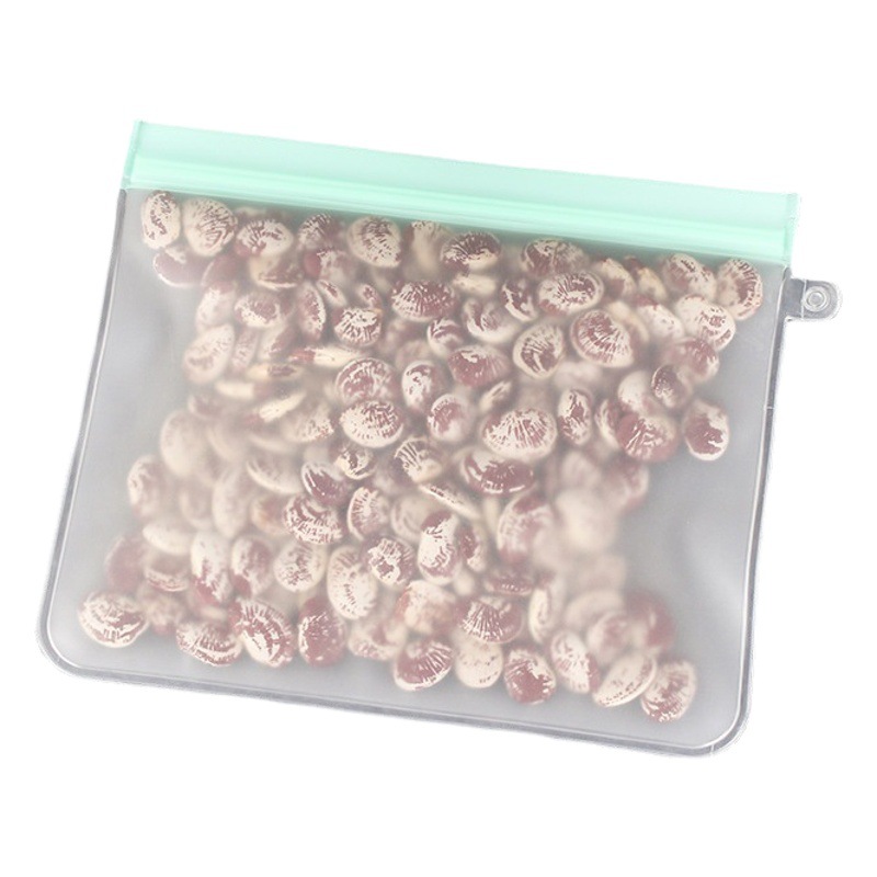 Eva bolsa sellada de silicona para alimentos esmerilados bolsa de almacenamiento y embalaje de refrigerador translúcido bolsa con cremallera autosellada personalizada