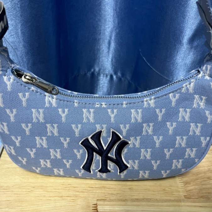 韩国MLB提花腋下包字母印花刺绣手提单肩包NY时尚百搭通勤d扣包包|undefined