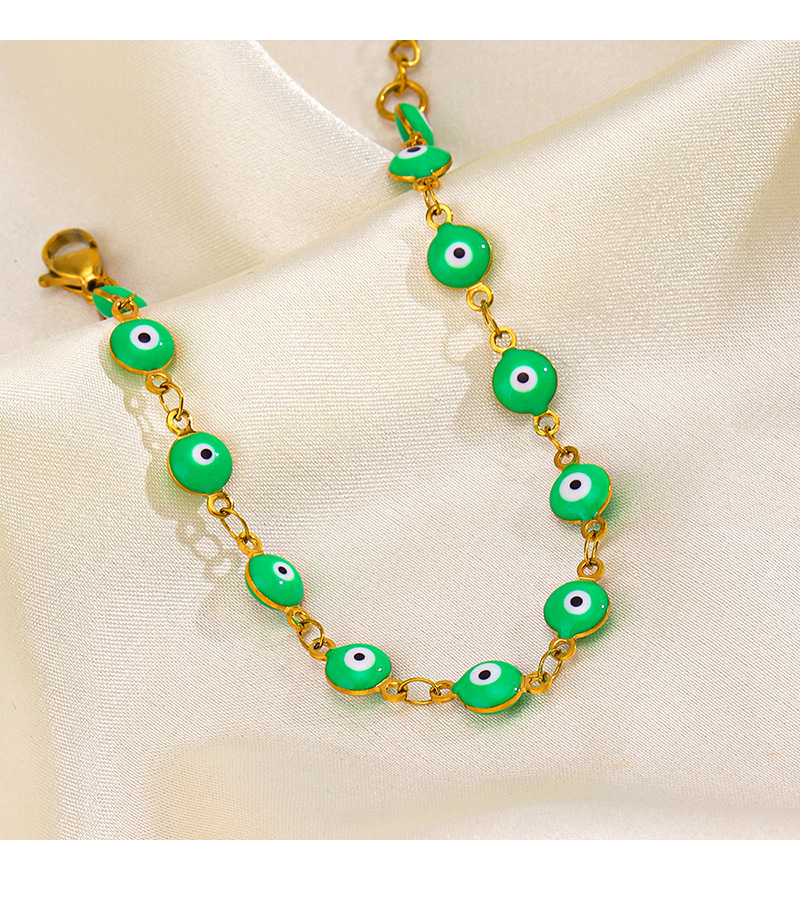Ethnic Style Cool Style Devil'S Eye 304 Stainless Steel 18K Gold Plated Resin Bracelets In Bulk display picture 3