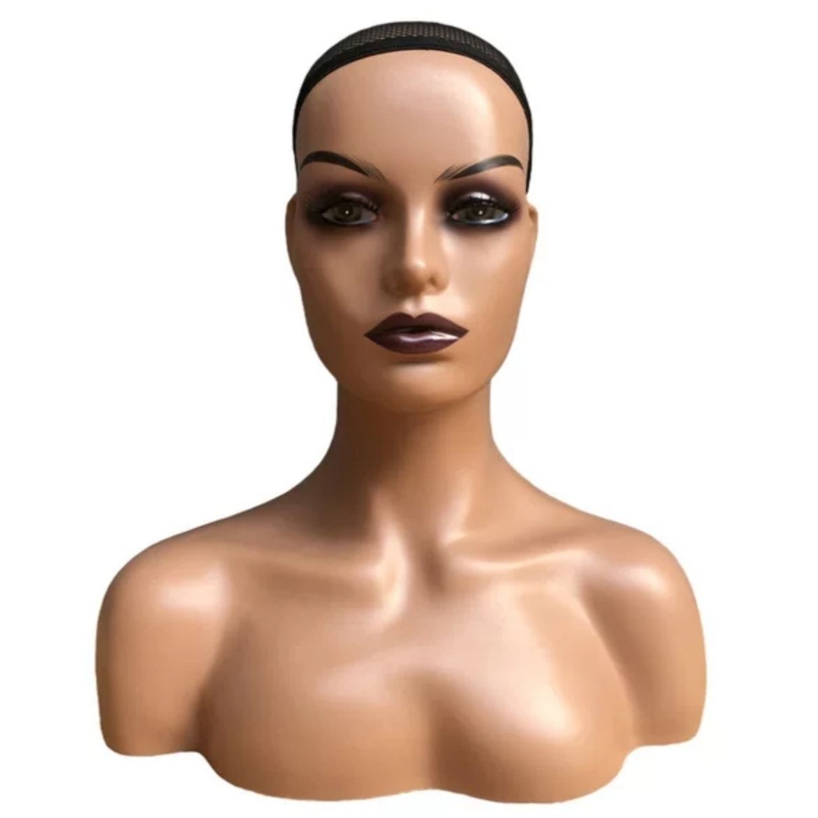 Maniquí Cabeza Femenina para Pelucas y Sombreros de Plástico para Exhibición y Fotografía