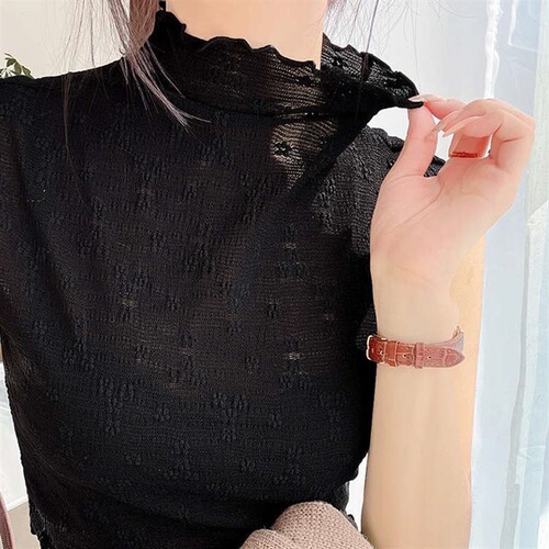 Bottoming Hollow Tight Temperament Female T-shirt Shirt