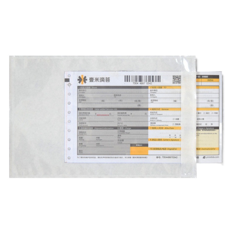 Bolsas adhesivas transparentes A4/A5 para listas de empaque, albaranes, bolsas autoadhesivas para documentos, bolsas adhesivas