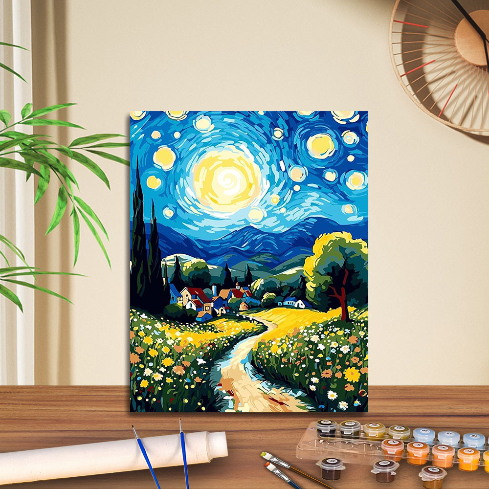 Transfronterizo jitdiy agente de pintura al óleo digital fabricantes al por mayor puestos de pintura al óleo artesanal pintura decorativa Amazon relleno de color