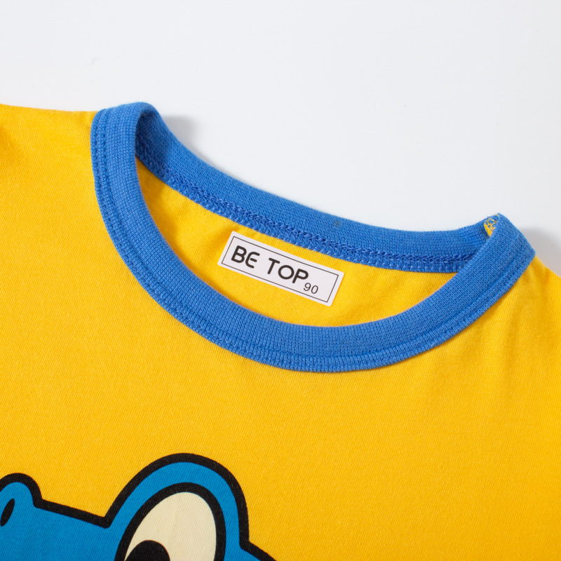 Personalizada betop ropa infantil dibujos animados tridimensionales dinosaurios niños camisetas de verano de dibujos animados coreanos niños mangas cortas una muestra