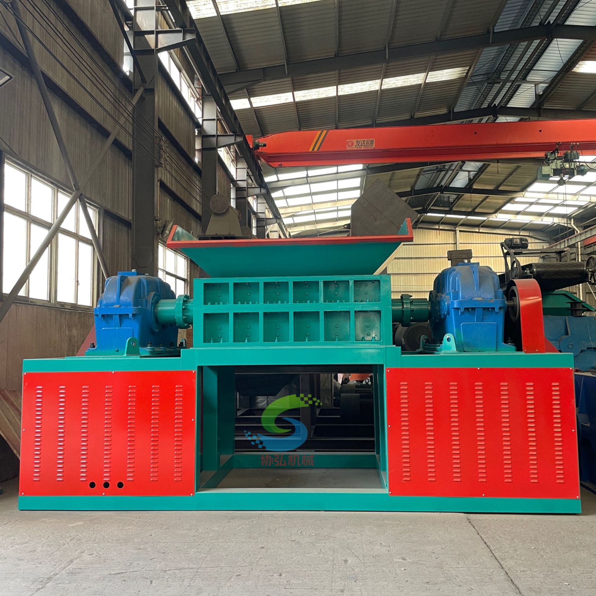 pe薄膜编织袋生活垃圾双轴破碎机汽车保险杠废轮胎托盘橡胶撕碎机