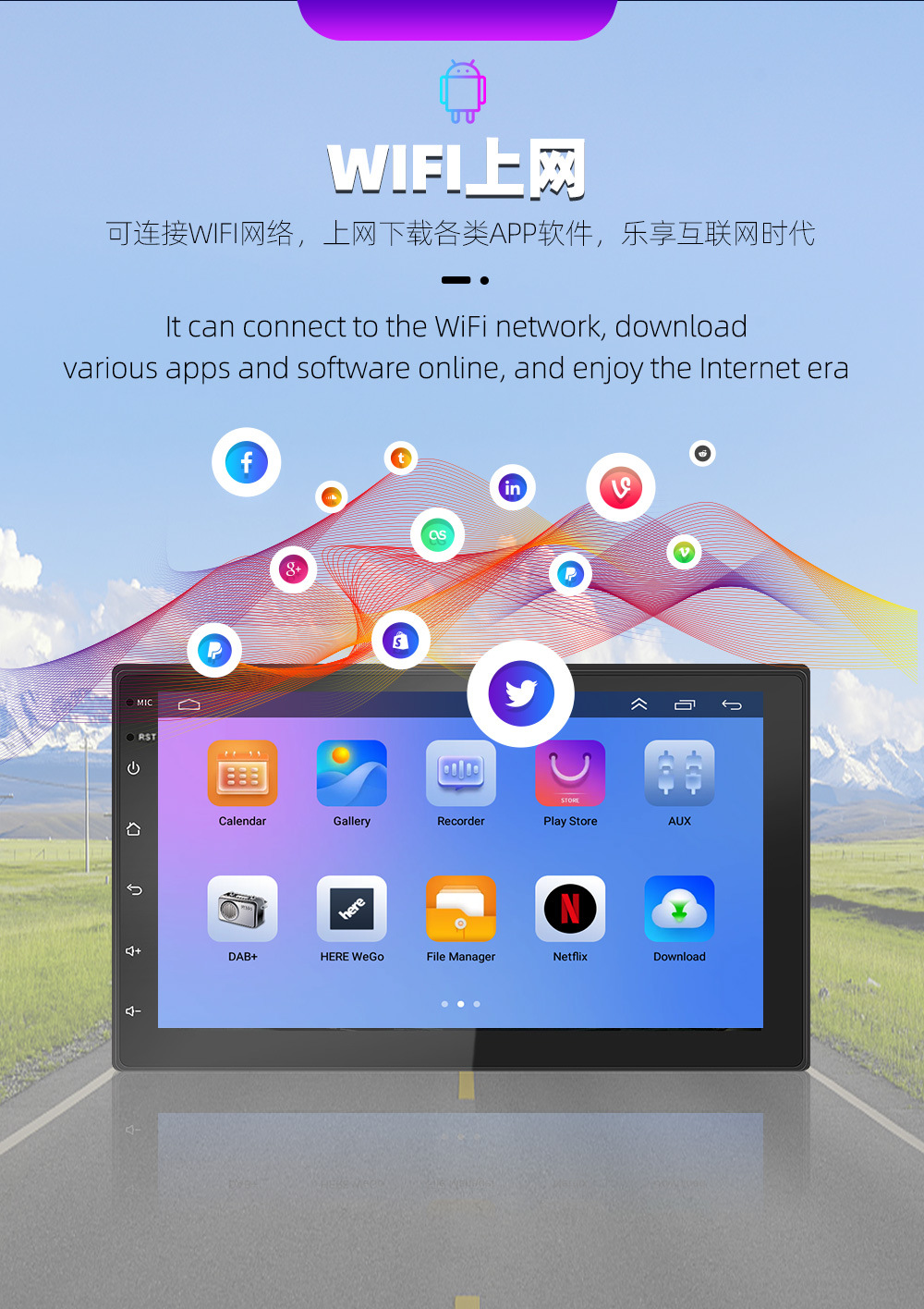Cross-Border 7-Inch 9/ 10inch Linux Navigation Car Navigation All-In-One Central Control Device That Plays Carplay Car Navigation