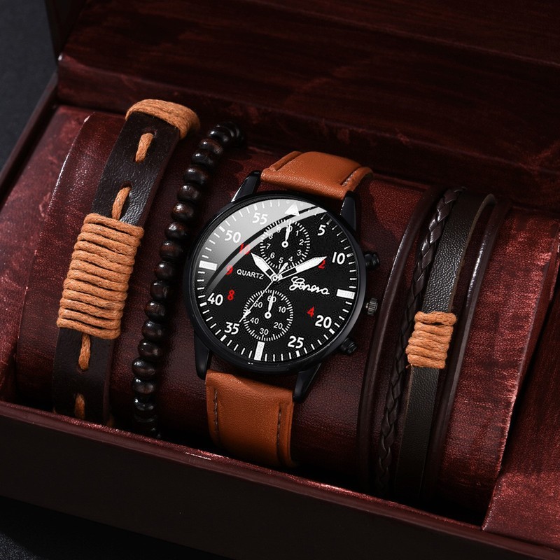 Cross-Border Foreign Trade Hot-Selling Men's Watches, Versatile and Fashionable, Foreign Trade Hot-Selling Business Dual-Dial Quartz Watches, Wholesale from Manufacturers