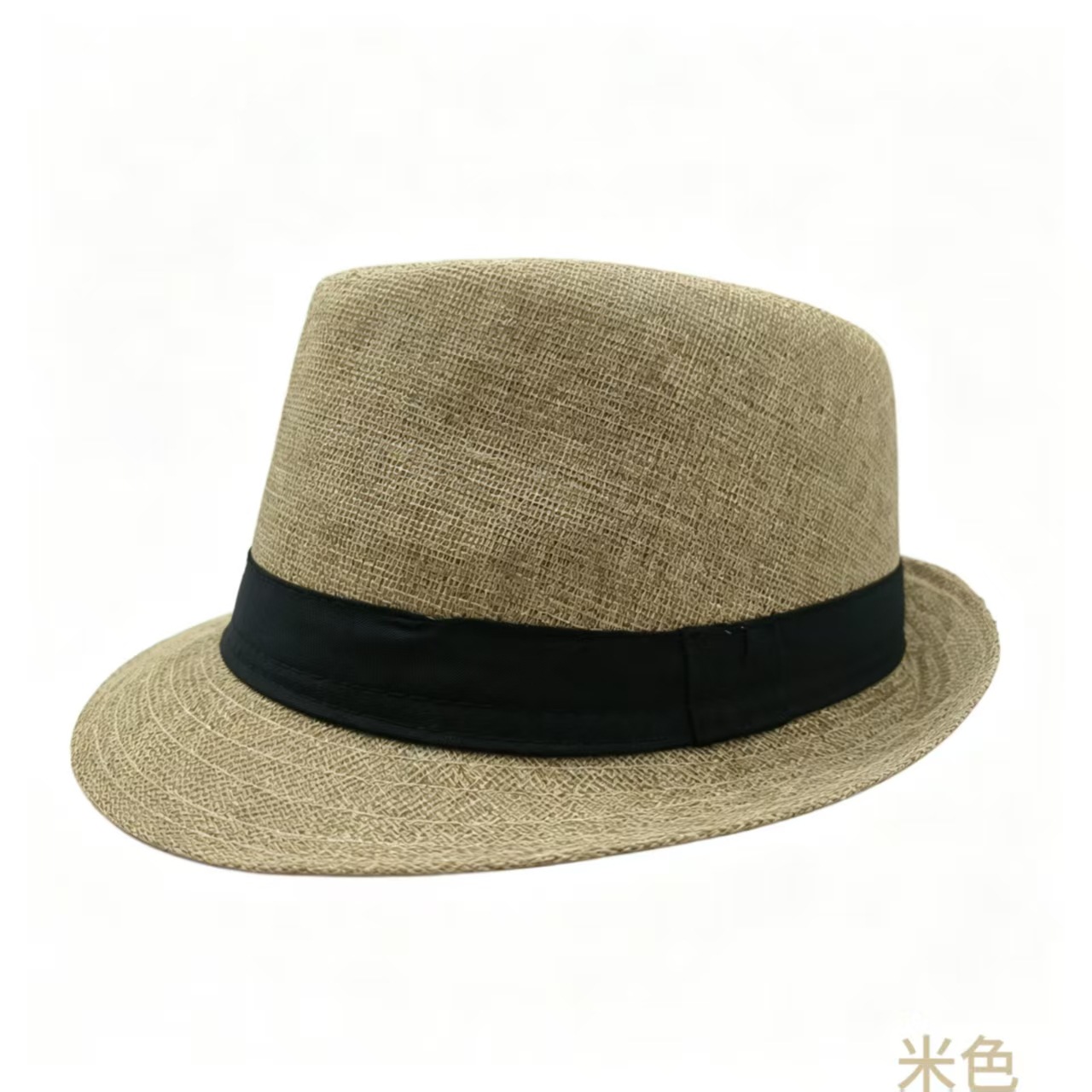 Sombrero Fedora para Hombre de Lino, Transpirable, Protección Solar y A Prueba de Viento, para Playa y Ocio