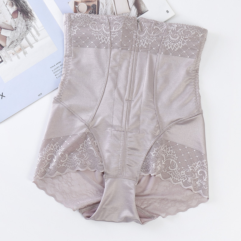 Cremallera de cintura alta pantalones de vientre de pecho después del parto que forma el corsé ropa interior de elevación de cadera delgada transpirable para la piel de las mujeres en stock al por mayor