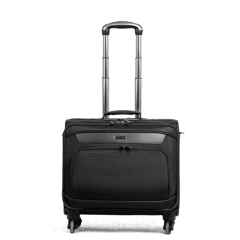Vali vải Oxford kết hợp da 17 inch có khóa số, bánh xe đa hướng, nhẹ tiện lợi cho du lịch công tác chi tiết 2