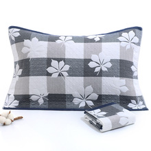 枕巾纯棉2020新款枕巾防滑不脱落枕套全棉一对家用吸汗独立包装