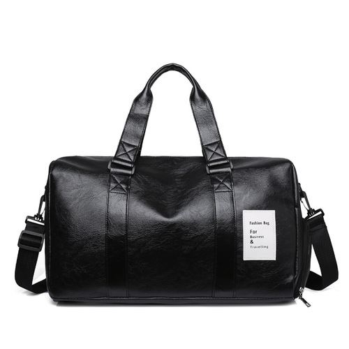 New fashionable travel bag with logo printing, large capacity sports bag, water-resistant, hand-held fitness bag, trendy yoga bag