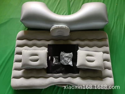 Vehicle-mounted inflatable bed — Car Inflatable Bed, Suv Universal - premium-gray-back-wave-pattern-inflatable-bedlong-leg-piers2pillows2