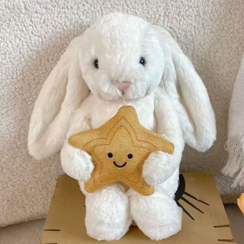 Abraço Estrela Coelhinho 31cm / Modelo completo com três padrões (siga a coleção para receber um saco de pó)
