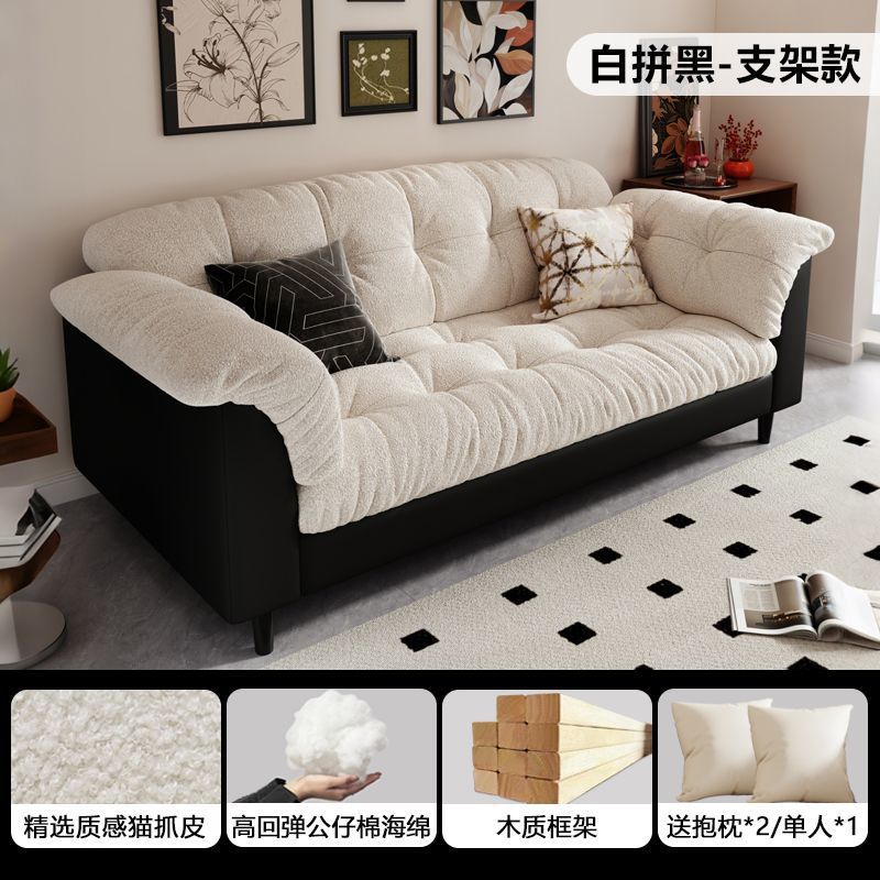 Camellia [black + white] lamb velvet/high-end and delicate