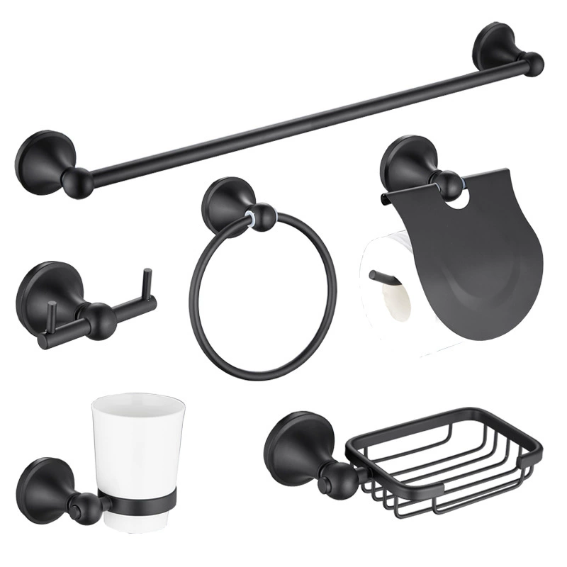 Towel, set stainless steel, black storage system, pendant