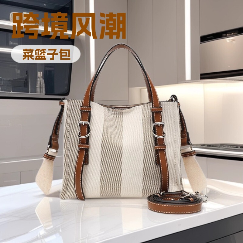 Za Cross-Border Canvas Bag Handbag Shein New Product Work Work Clothing Casual Versatile Satchel Shoulder Crossbody Bag Za Cross-Border Canvas Bag Handbag Shein New Product Work Work Clothing Casual Versatile Satchel Shoulder Crossbody Bag