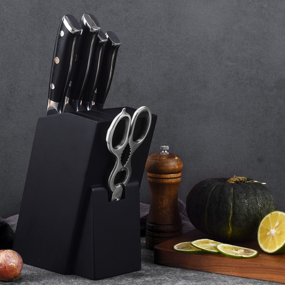 定制实木刀座厨房套装刀座方形插刀架橡木刀座批发|ru