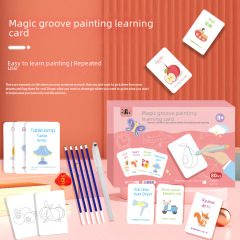New Children's Magic Erasable Drawing Cards for Preschoolers, Control Line Practice, Early Education Toy