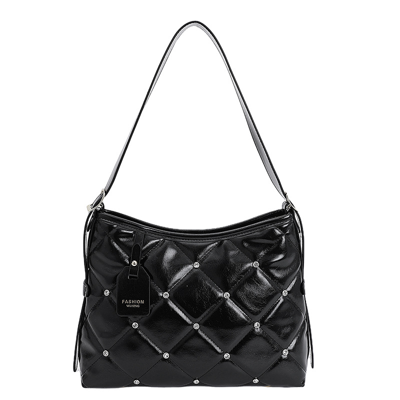 Versión coreana del pequeño bolso fragante 2025 verano nuevo bolso femenino moda bolso de hombro con diamantes bolso bandolera bordado con diamantes