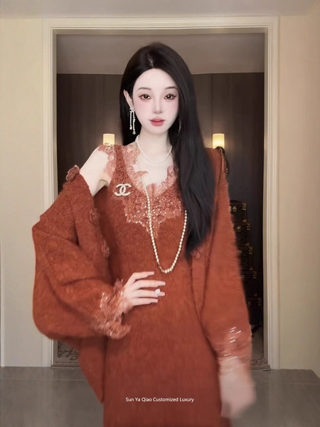 Autumn elegant winter knitted woolen sweater